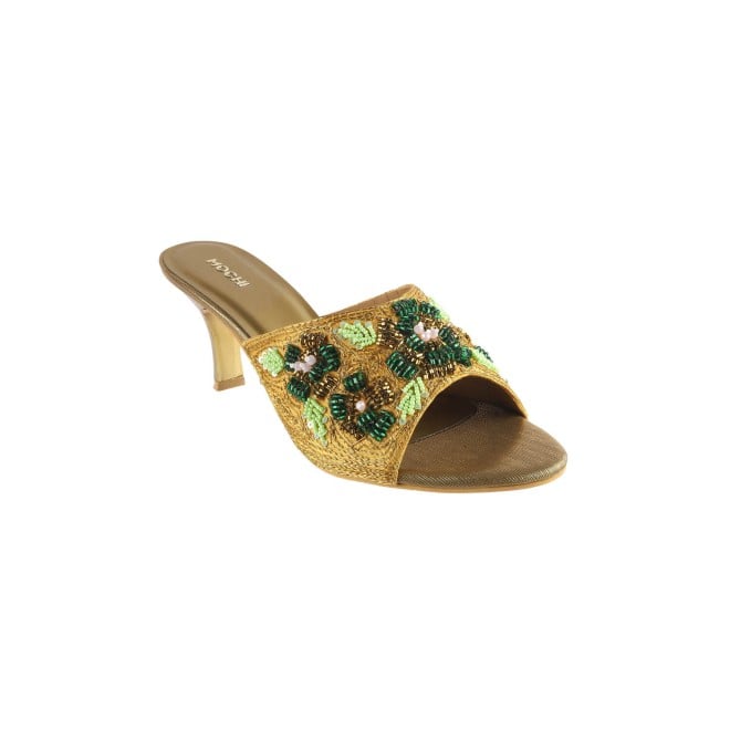 Mochi Women Gold Ethnic Mules (SKU: 35-172-28-36)