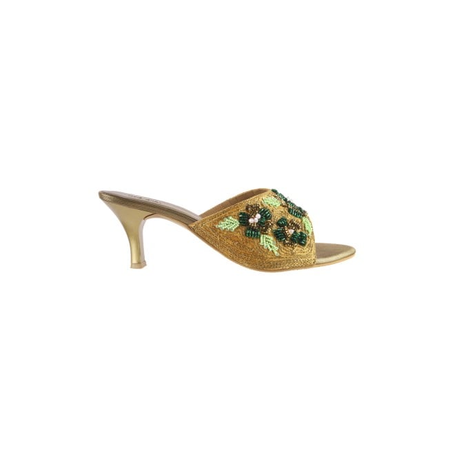 Mochi Women Gold Ethnic Mules (SKU: 35-172-28-36)