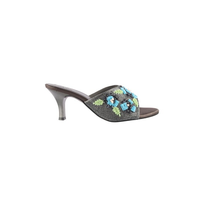 Mochi Women Gun-metal Ethnic Mules (SKU: 35-172-29-36)