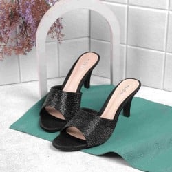 Women Black Ethnic Slippers