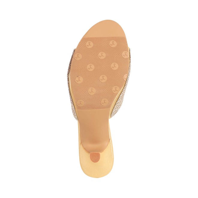 Mochi Women Antic-gold Ethnic Slippers (SKU: 35-174-28-36)