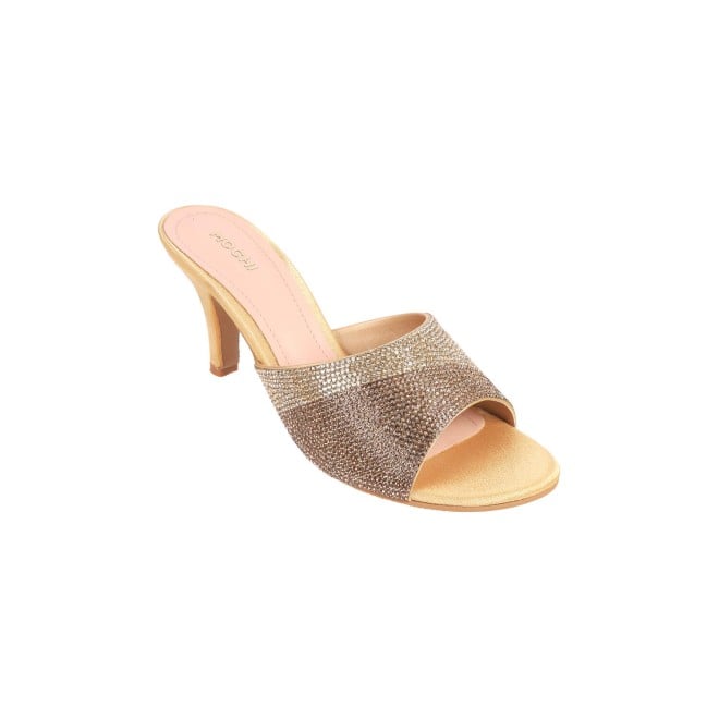Mochi Women Antic-gold Ethnic Slippers (SKU: 35-174-28-37)