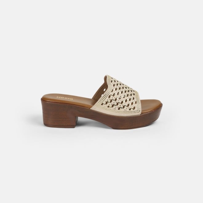 Mochi Women Beige Casual Slip Ons (SKU: 35-1747-20-36)