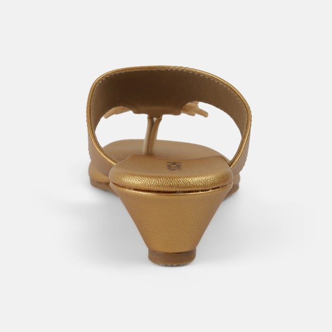 Mochi Women Antic-gold Party Slip Ons (SKU: 35-1755-28-36)