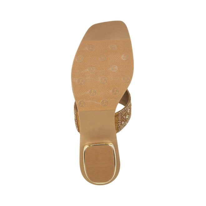 Mochi Women Antic-gold Wedding Slip Ons (SKU: 35-1763-28-36)