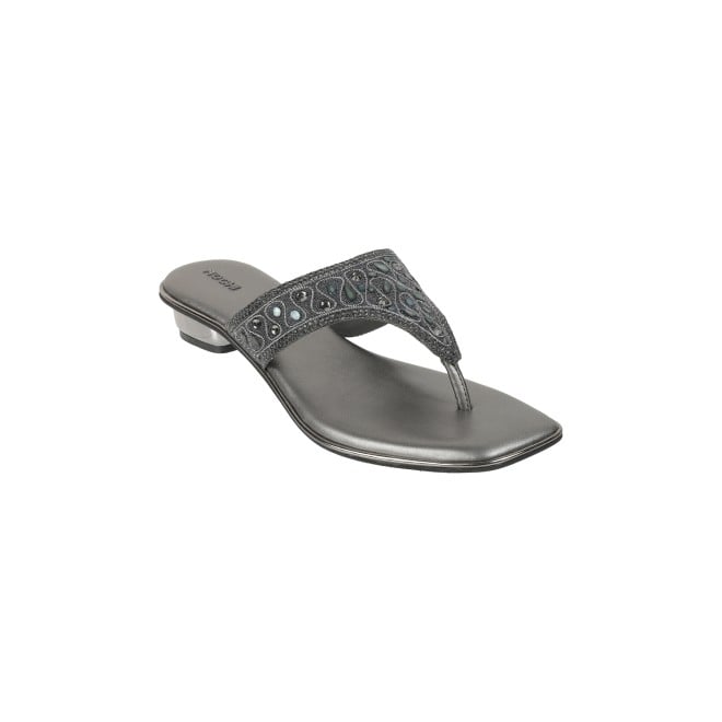 Mochi Women Gun-metal Wedding Slip Ons (SKU: 35-1763-29-36)