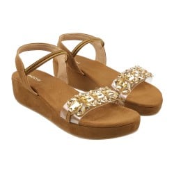 Women Antique-Gold Party Sandals