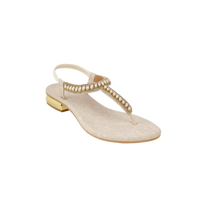 Mochi Women Beige Casual Sandals (SKU: 35-1823-20-36)