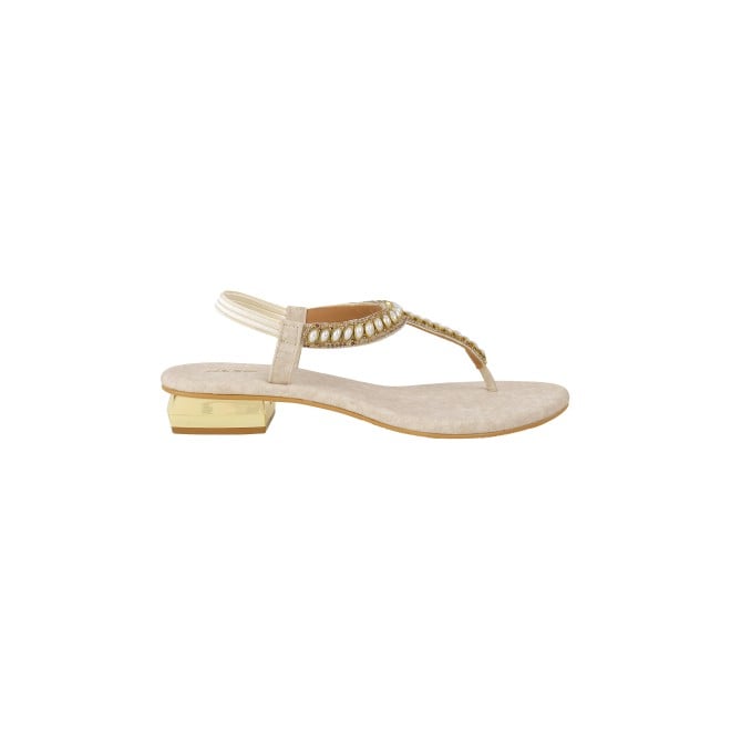 Mochi Women Beige Casual Sandals (SKU: 35-1823-20-36)