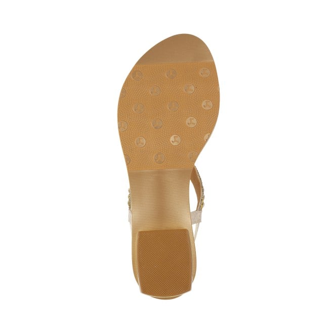 Mochi Women Beige Casual Sandals (SKU: 35-1823-20-36)