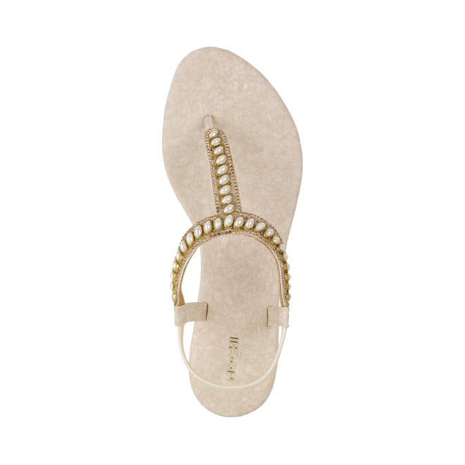 Mochi Women Beige Casual Sandals (SKU: 35-1823-20-36)