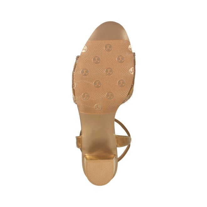 Mochi Women Antique-Gold Party Sandals (SKU: 35-1830-28-36)