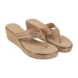 Women Antique-Gold Casual Sandals