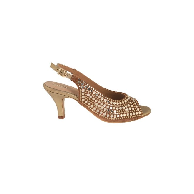 Mochi Women Antique-Gold Party Sandals (SKU: 35-197-28-36)