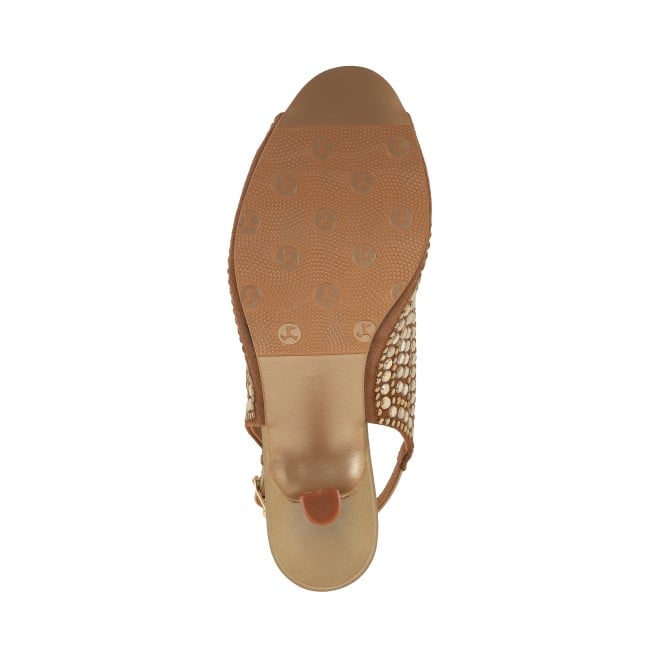 Mochi Women Antique-Gold Party Sandals (SKU: 35-197-28-36)