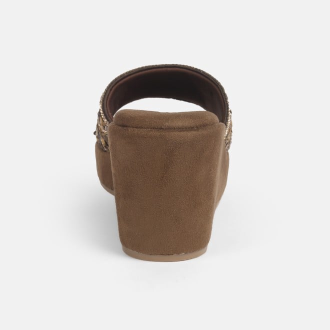 Mochi Women Bronze Ethnic Slip Ons (SKU: 35-1984-46-36)