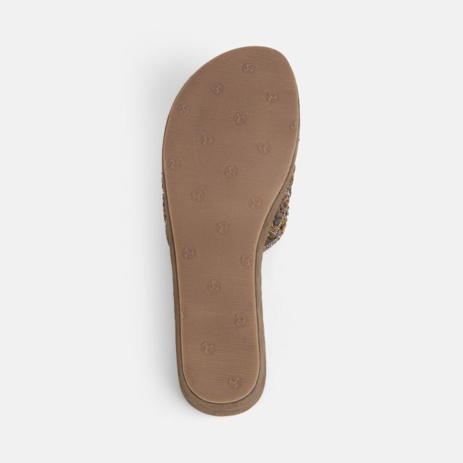 Mochi Women Bronze Ethnic Slip Ons (SKU: 35-1984-46-36)