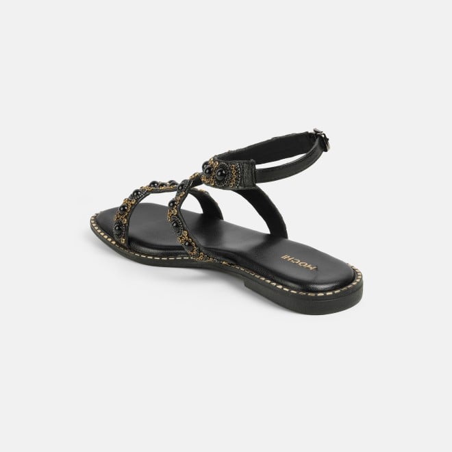 Mochi Women Black Casual Gladiators (SKU: 35-1999-11-37)