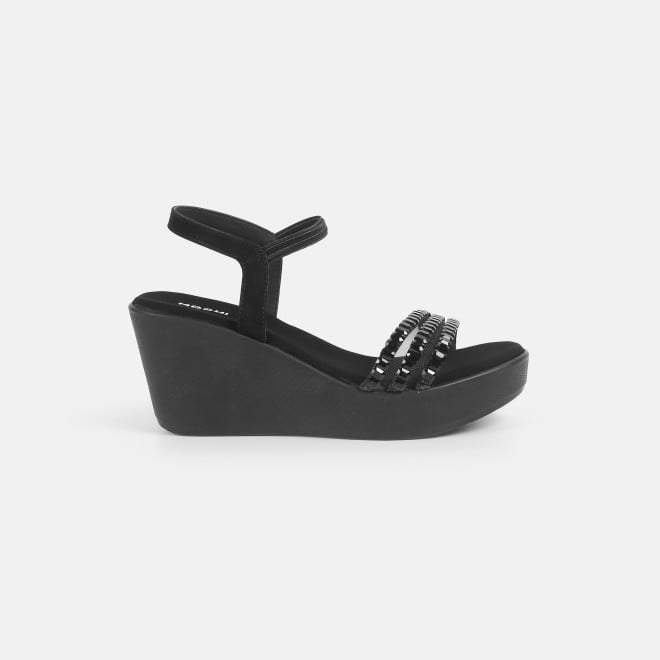 Mochi Women Black Party Sandals (SKU: 35-2059-11-36)