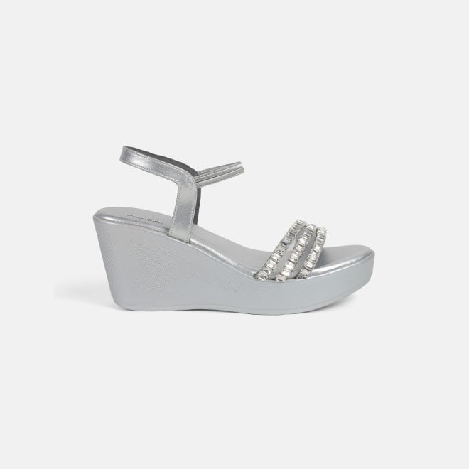 Mochi Women Silver Party Sandals (SKU: 35-2059-27-36)