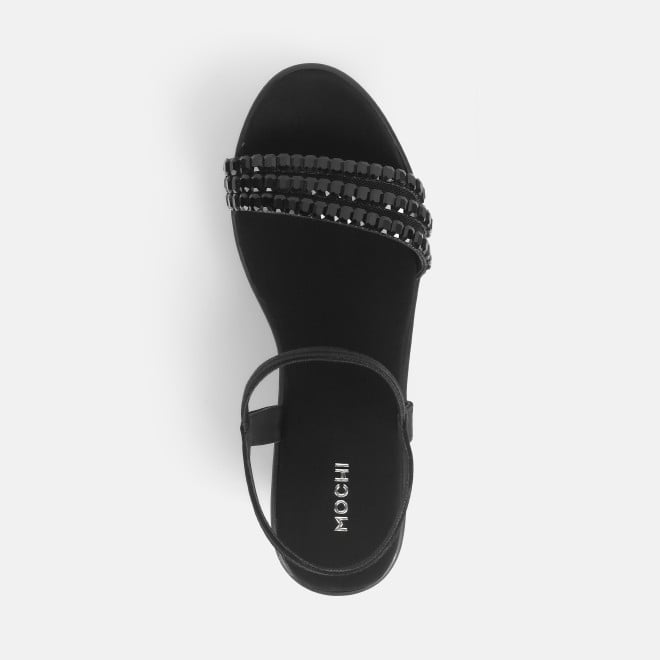Mochi Women Black Party Sandals (SKU: 35-2059-11-36)