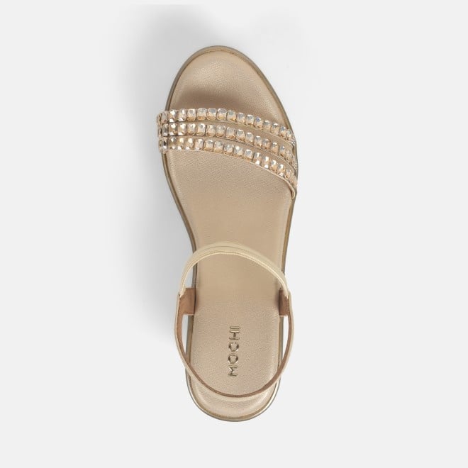 Mochi Women Gold Party Sandals (SKU: 35-2059-15-36)