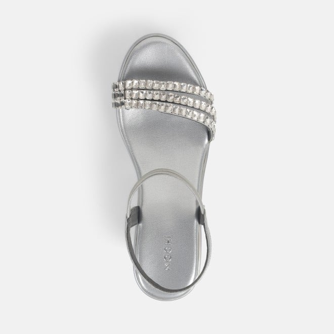 Mochi Women Silver Party Sandals (SKU: 35-2059-27-36)