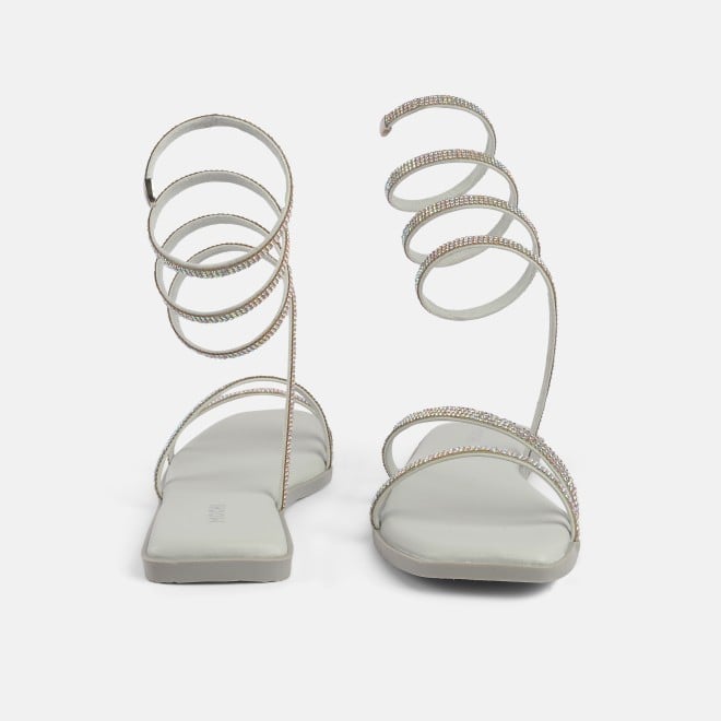 Mochi Women Silver Party Gladiators (SKU: 35-2066-27-38)