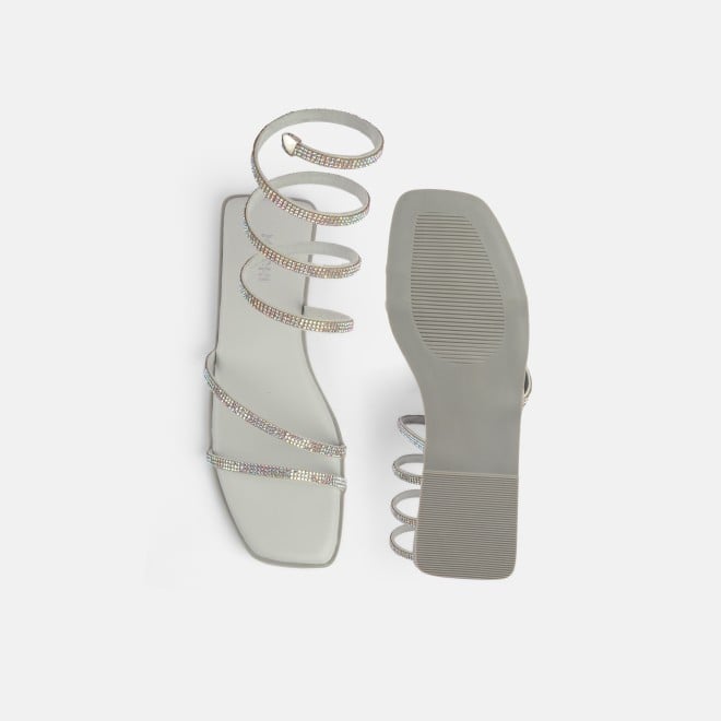 Mochi Women Silver Party Gladiators (SKU: 35-2066-27-38)