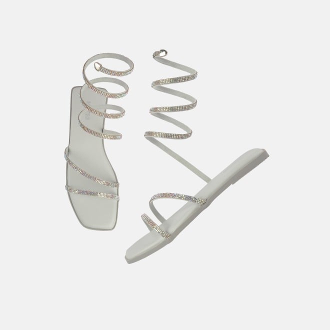 Mochi Women Silver Party Gladiators (SKU: 35-2066-27-38)