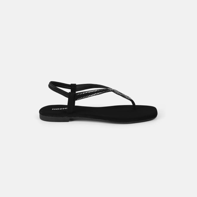Mochi Women Black Casual Sandals (SKU: 35-2080-11-36)