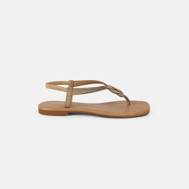 Mochi Women Antic-gold Casual Sandals (SKU: 35-2080-28-36)