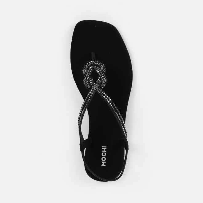Mochi Women Black Casual Sandals (SKU: 35-2080-11-36)