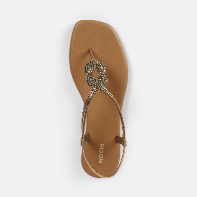 Mochi Women Antic-gold Casual Sandals (SKU: 35-2080-28-36)