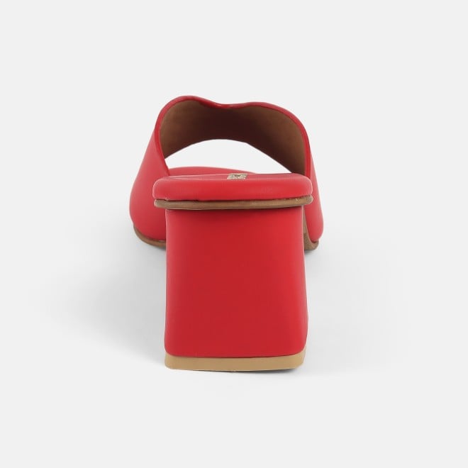 Mochi Women Red Party Slip Ons (SKU: 35-2081-18-36)
