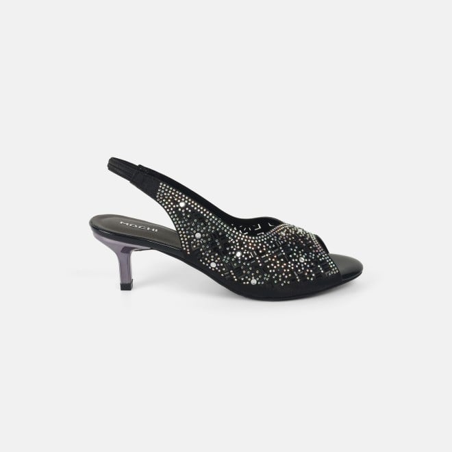 Mochi Women Black Ethnic Sandals (SKU: 35-2084-11-36)