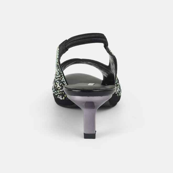 Mochi Women Black Ethnic Sandals (SKU: 35-2084-11-36)