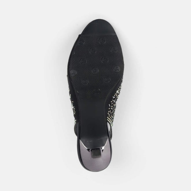 Mochi Women Black Ethnic Sandals (SKU: 35-2084-11-36)
