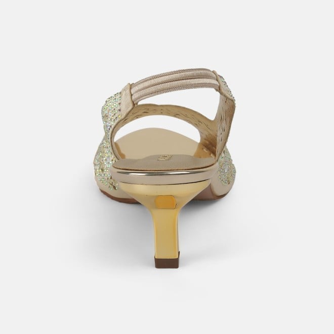 Mochi Women Gold Ethnic Sandals (SKU: 35-2084-15-37)