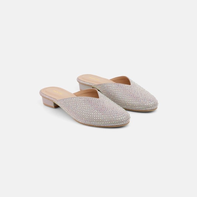 Mochi Women Gold Ethnic Slip Ons (SKU: 35-2089-15-36)