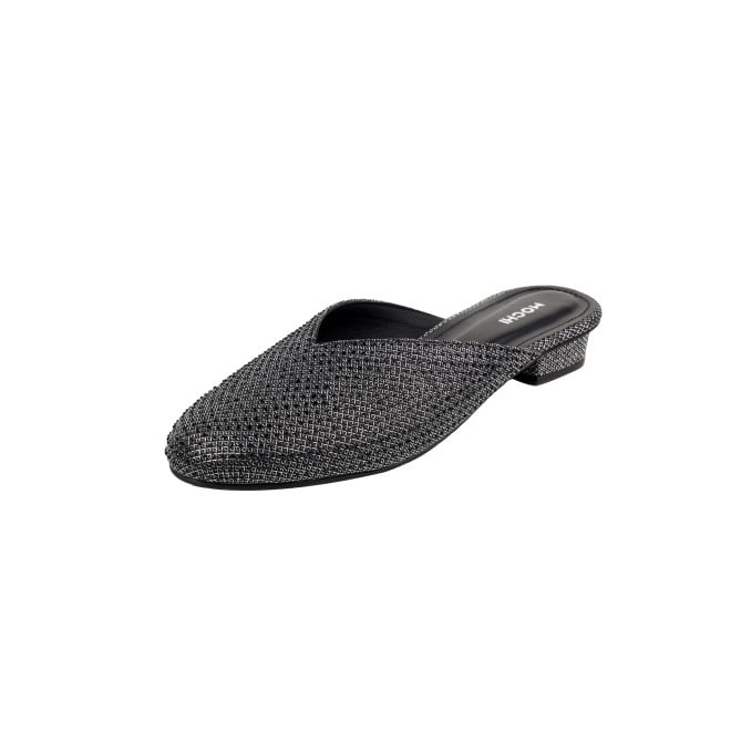 Mochi Women Black Ethnic Slip Ons (SKU: 35-2089-11-37)
