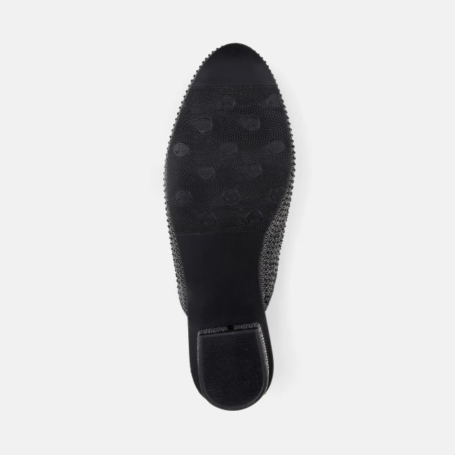 Mochi Women Black Ethnic Slip Ons (SKU: 35-2089-11-37)