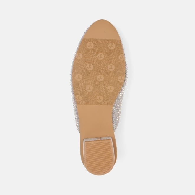 Mochi Women Gold Ethnic Slip Ons (SKU: 35-2089-15-36)