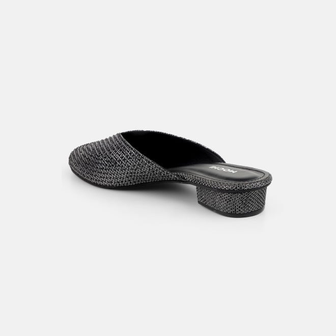 Mochi Women Black Ethnic Slip Ons (SKU: 35-2089-11-37)
