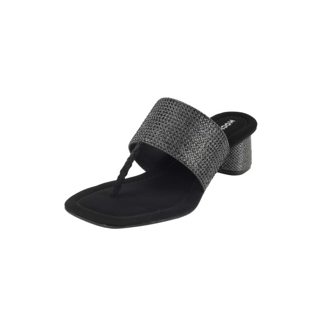 Mochi Women Black Ethnic Slip Ons (SKU: 35-2091-11-36)