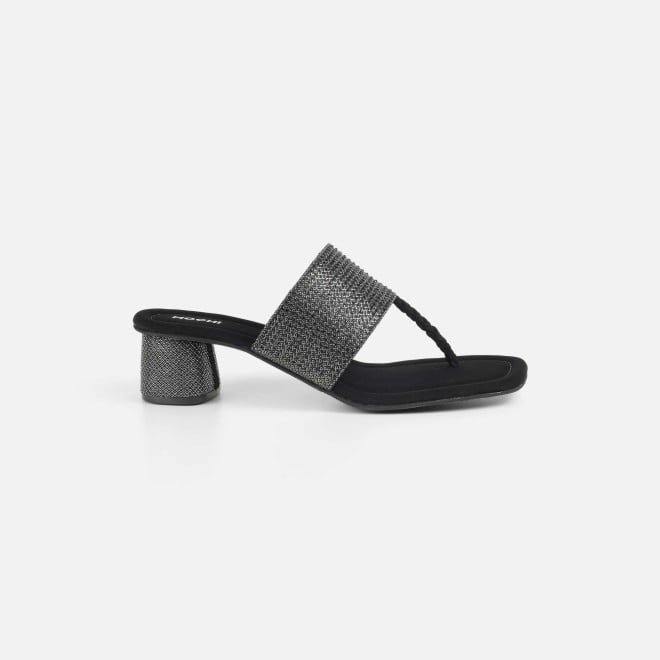 Mochi Women Black Ethnic Slip Ons (SKU: 35-2091-11-36)