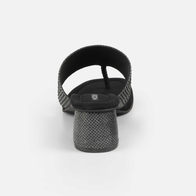 Mochi Women Black Ethnic Slip Ons (SKU: 35-2091-11-36)