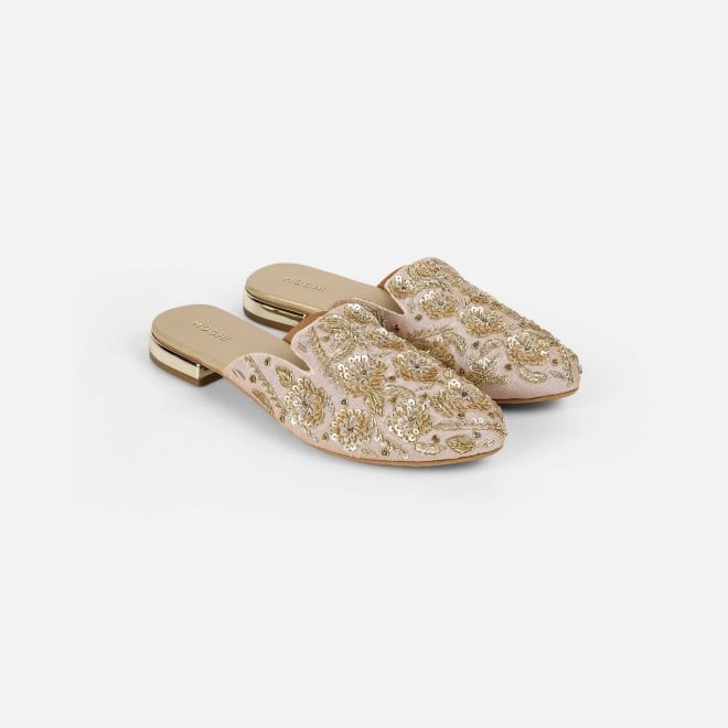 Mochi Women Gold Wedding Slip Ons (SKU: 35-2391-15-38)