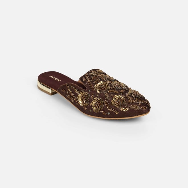 Mochi Women Bronze Wedding Slip Ons (SKU: 35-2391-46-36)