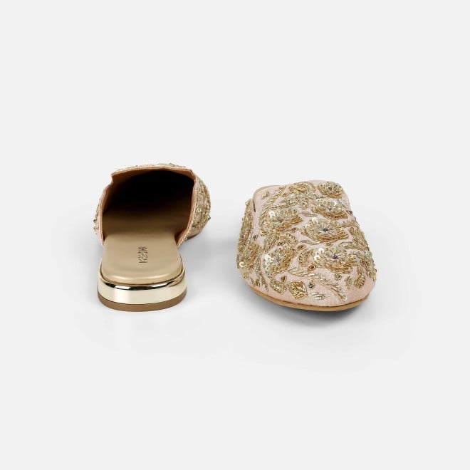 Mochi Women Gold Wedding Slip Ons (SKU: 35-2391-15-38)